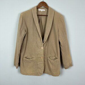 XiRENA‎ Blazer Jacket Womens Small Beige Jaden Twill Boyfriend Cotton Casual